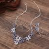 Colored Leaf Earrings Necklace Set Leaf Coarse Necklace Earrings Necklace Women's Jewelry Set