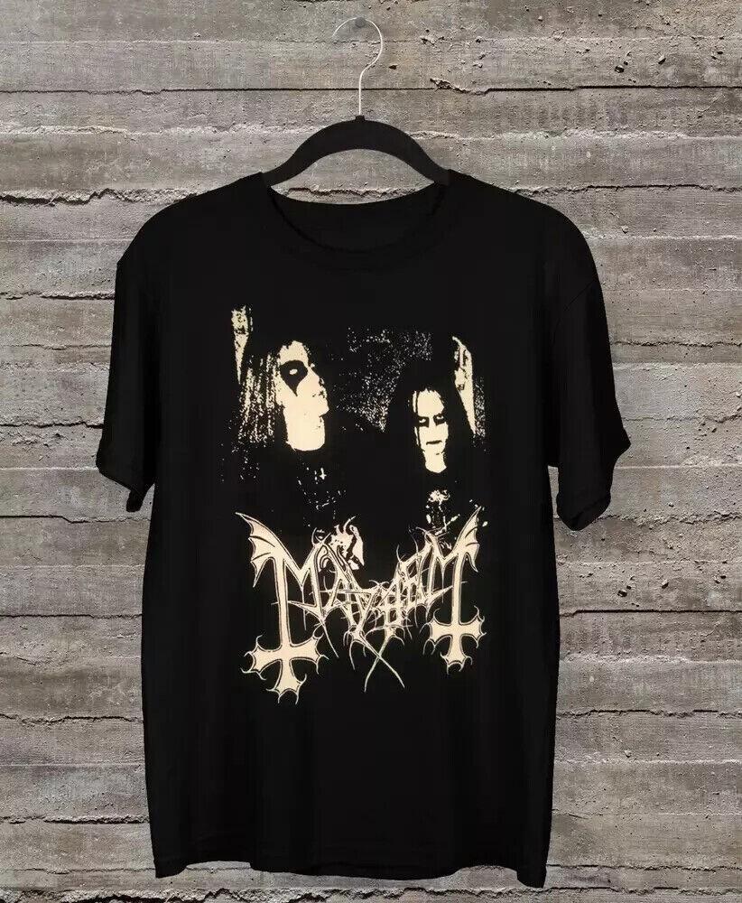 Vtg Mayhem Band Short Sleeve Cotton Black All Size T Shirt For Men AG218 S разноцветный