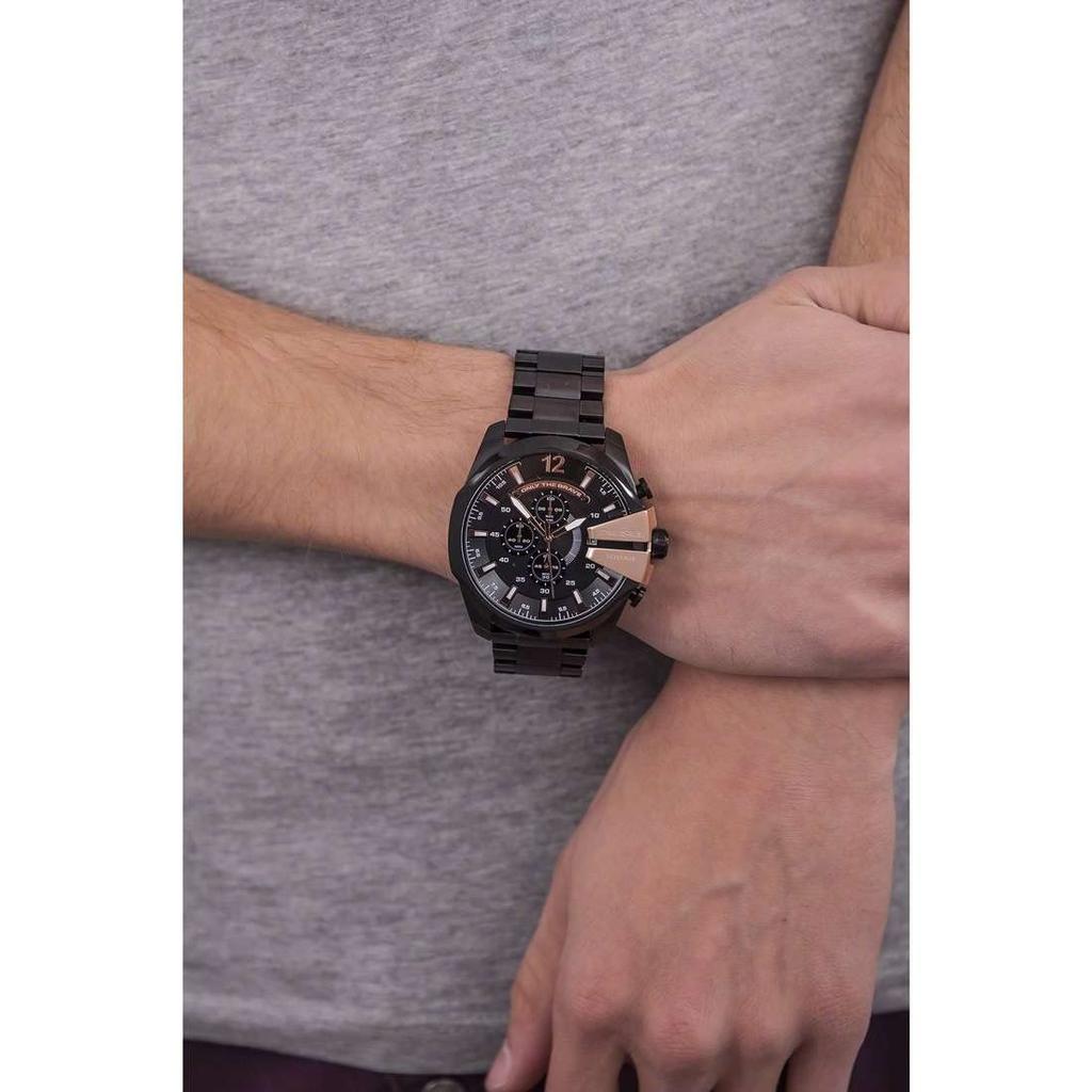 Diesel XL Mega Chief Chronograph Quarz Edelstahl beschichtet DZ4309 Herren-Armbanduhr [item]