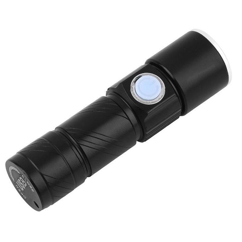 New 1 Pcs 2000LM LED Tactical Rechargeable USB Flashlight Torch Zoom Adjustable UF