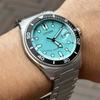 Citizen Men's Eco-Drive Analog Watch AW1760-81W Stainless Steel Bracelet Turquoise Blue Silver Standard Size