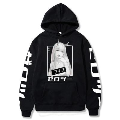 Anime Darling In The Franxx Zero Two Hoodies Homens Casual Harajuku Streetwear Pullover Outono Y2K Oversized Hoodie Sweatshirt Tops