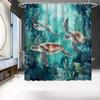 Schildkröten-Thema In Der Tiefsee Waschbar Schmutzabweisend Duschvorhang Duschkopf Wasserdicht Polyester Badvorhang Für Heimdekor