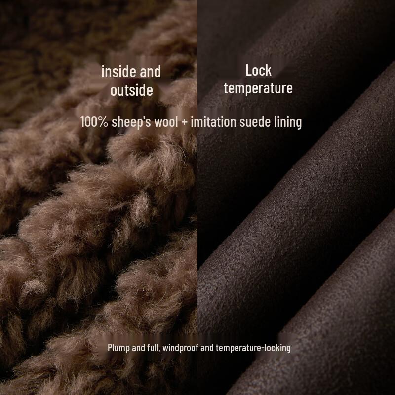 Sancai 2025 Winter Wool Blend Fur Coat