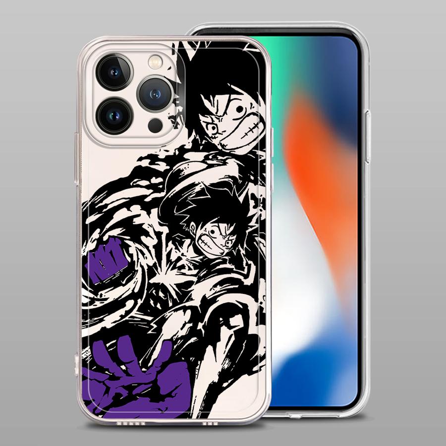 

Крутой чехол-бампер One Piece из мягкого силикона для iPhone 17 Pro Max 12 Mini XS Max 16 11 13 Pro 15 7 8 14 Plus Air XR iPhone 8