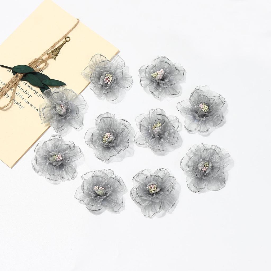Plissierte Seide Lockige Blumen für DIY Kränze & Hochzeitsdekorationen