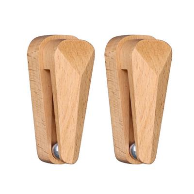 Selbstklebende Handtuchklemmen aus Buchenholz mit einzigartiger Schwerkraft-Kohlenstoffstahlkugel Multifunktional Nein