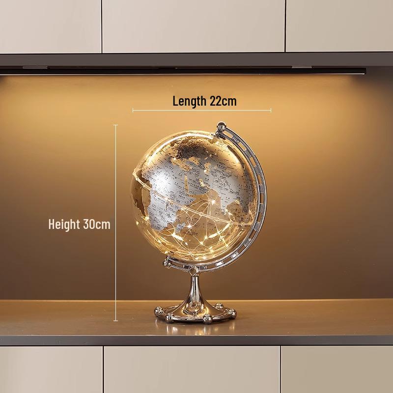 Astronaut Boy Globe Ornament: Luxurious Birthday Gift & Decorative Piece for Living Room or Wine Cabinet.