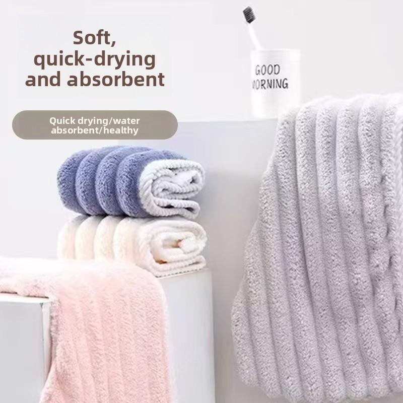 Coral Fleece Hair Drying Cap With Soft Absorbent Material For Home Use