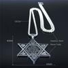 Hexagram Pendant Necklace for Women Men Stainless Steel Star of David Solomon Powerful Protection Amulet Je Jewelry N539