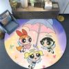 Kulatý koberec Powerpuff Girls 2, Koberec do obývacího pokoje, ložnice, k pohovce, herny, Dekorace, Protiskluzová podložka