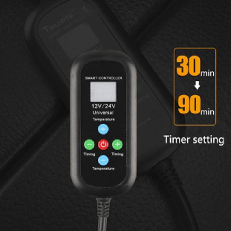 12V-24V Heated Car Seat Cushion 30 Min Fast Heating Winter Warmer Universal Car Seat Protector Car Accessories Seat Cover Pads