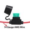 6/10 Pack 14 Gauge AWG Wire Waterproof Inline Fuse Holder for ATC Medium Blade Fuse in Vehicle/Boat/RV/Tractor,10 Inches Long