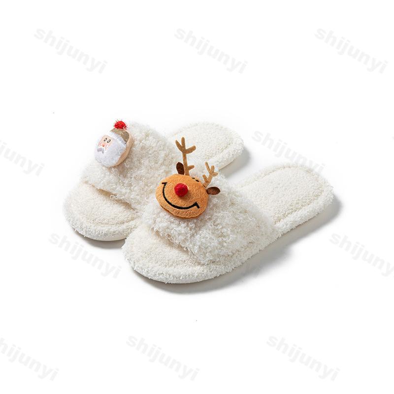 Fashion Women's Cotton Slippers 2025 Autumn Winter New Indoor Cute Non Slip Home Shoes Lightweight Comfortable Soft Sole Plush Slippers