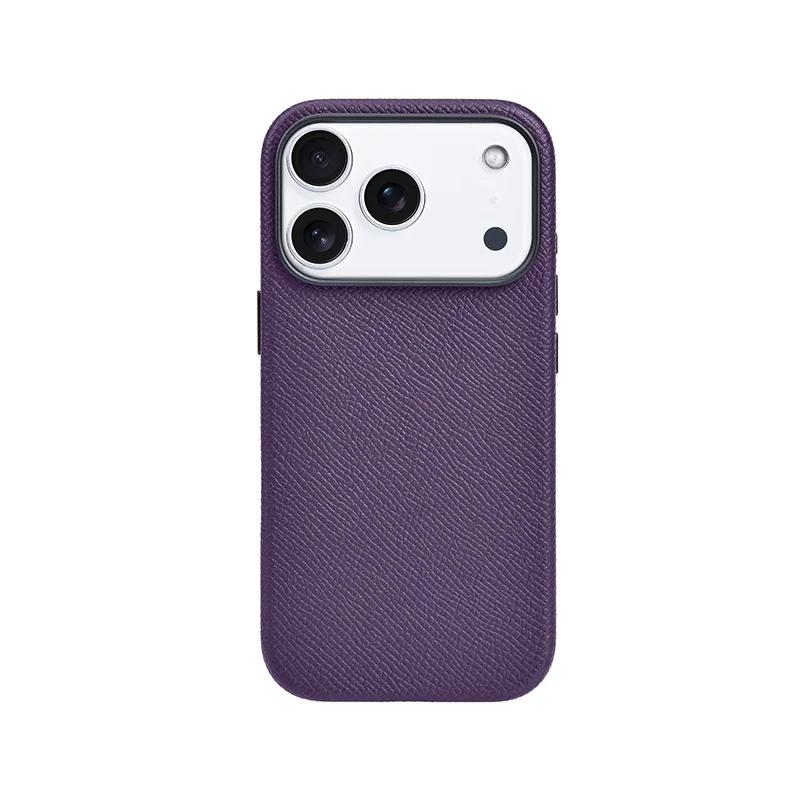 High Texture Business Sle Genuine Leather Case For IPhone 17 Pro Max 17 Air 17 Pro Skin-friendly Magnetic Charge Anti-Drop Cover