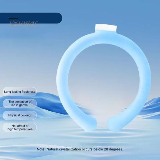 Portable Neck Cooler Cooling Tub for Summer, Lightweight Wearable Cooler, Reusable Tube Ice Cold Ring, Heatstroke Prevention Wrap Collar Skin-friendly