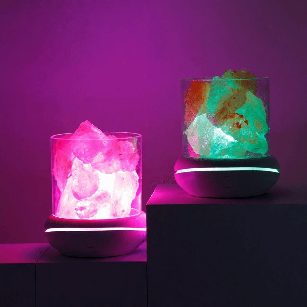 5V Salt Stone Night Light USB Powered Aromatherapy Diffuser LED Rock Crystal Night Lamp  Office