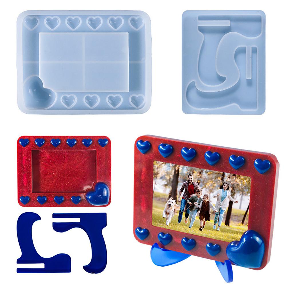 Heart Photo Frame Molds Picture Frame Molds Silicone Moulds Clay Mold Table Decorations Hand-Making Supplies for Photo