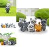 Modish 6pcs Set Kawaii Zakka Cute Unhappy Cat Doll Adorable Mini Cartoon Figures