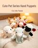 Fox & Crow Plush Hand Puppets for Storytelling with Sheep Gloves