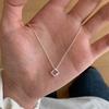 Geometric Cube Necklace For Women Minimalist Stylish High-End Small Luxury Choker Chain Daily Wear Versatile Jewelry