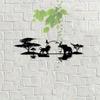 African Wildlife Metal Wall Art with Elephant Giraffe Zebra Unique Gift Balcony Decor
