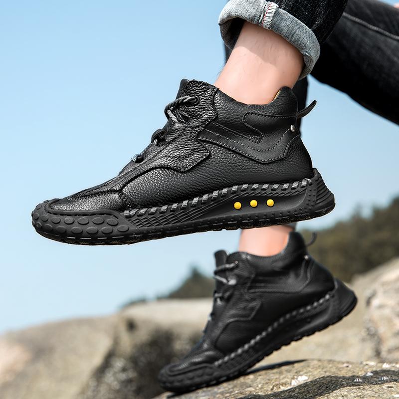 Mode Mode Herren Outdoor Stiefeletten Luxusmarke Wandern Low Top Schuhe Rutschfest Herren Winter Wanderstiefel Herren Casual High Top Stiefel