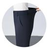 Petite High-Waist Straight-Leg Stretchhose für Damen - Schlankmachende Neun-Punkte-Länge, Ideal für Frühling und Herbst
