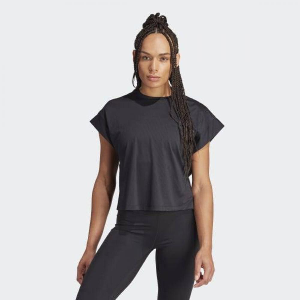 AdidaS Women S freSh STyle Yoga STudio T ShirT Made From Recycled maTerialS