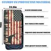 American Flag Deer Car Windshield Sun Shield, 59" L X 31.5" W, UV Protection, Foldable, Sedan & SUV Compatible