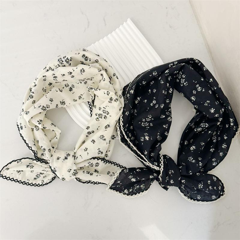 Square Scarf Women High Quality Bandana Female Headkerchief cotton linen Feeling Neckerchief Hijab Shawl Warps Summer Scarves