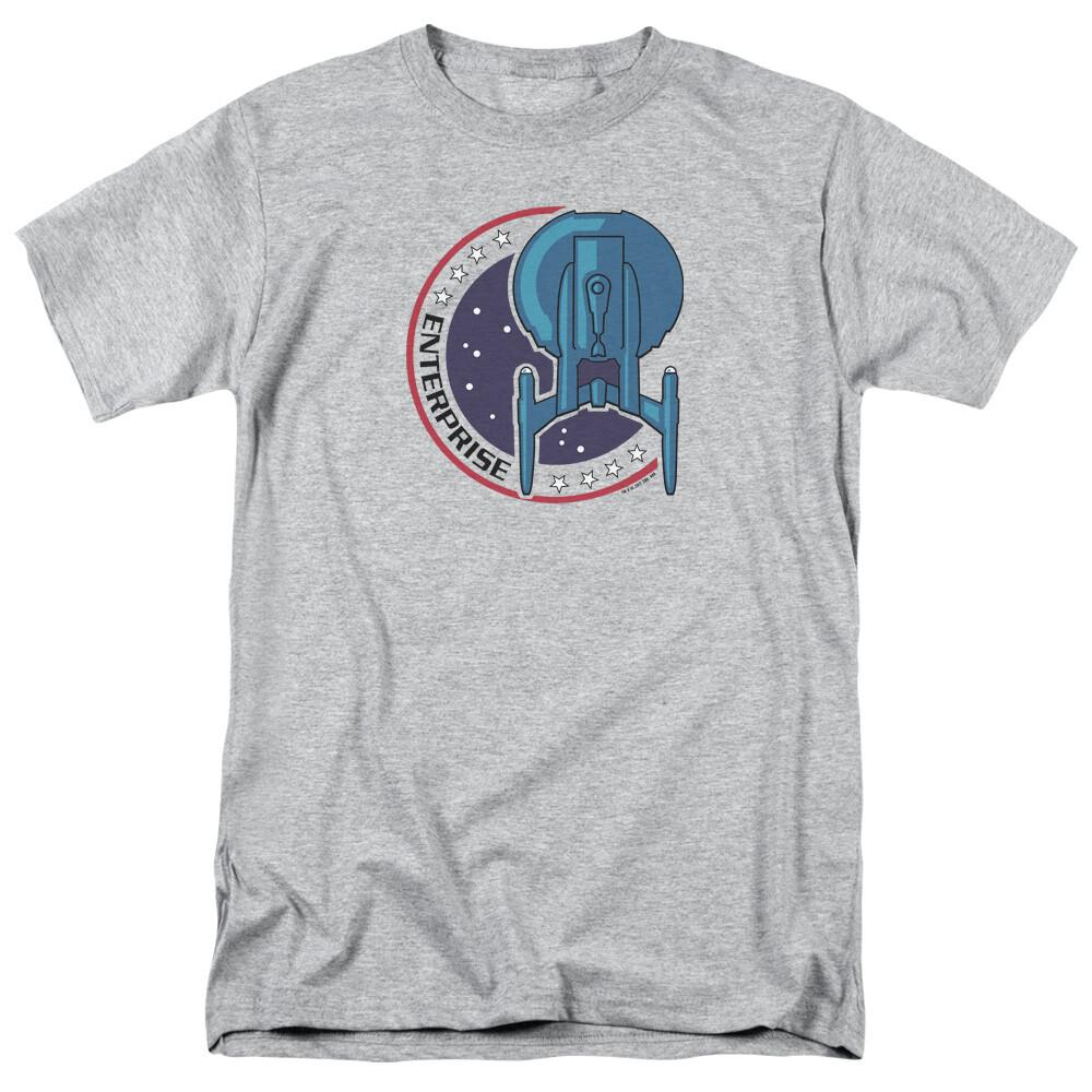 Star Trek Enterprise Patch T Shirt Licensed Sci-Fi TV Classic Tee New Sport Grey XXXL