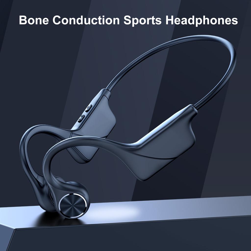 Bone Conduction Headphones Wireless BT 5.0 Earphone Outdoor Sports Headset IPX6 Waterproof Sweat Proof with Earbuds