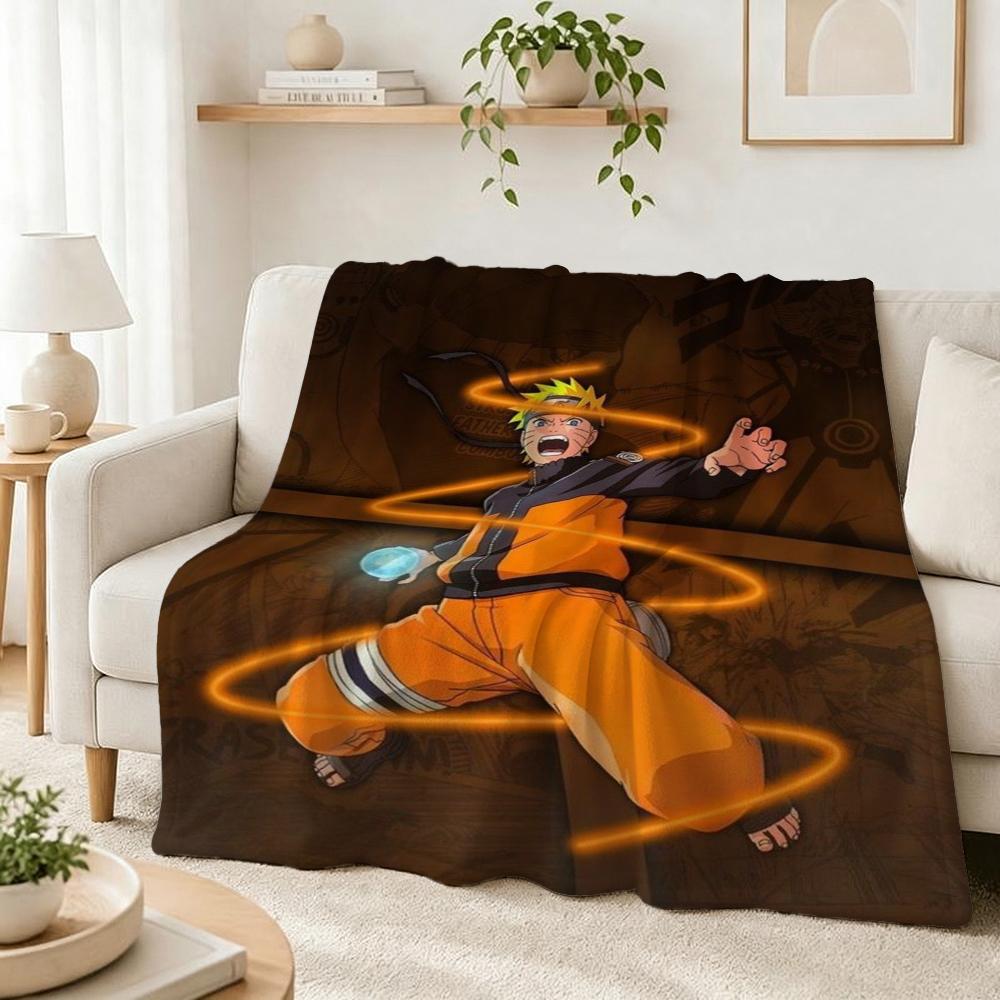 Naruto Unleashes Rasengan Theme Cute Flannel Blanket Skinfriendly Warm Fleece Blanket For Living Room Sofa Nap Home Decor Gift For Friends