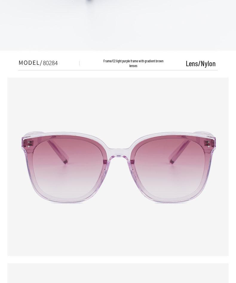 Women's TR Sunglasses 80284 - High-End Design, Face-Slimming Effect, HD Nylon Lenses, UV Protection, Unisex