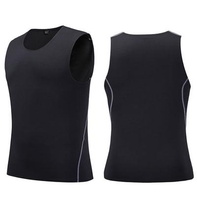 Herren Laufsport Ärmelloses T-Shirt Kompressions-Trainingsweste Fitness Tank Base Layer Top Singlet Activewear Schnell trocknend