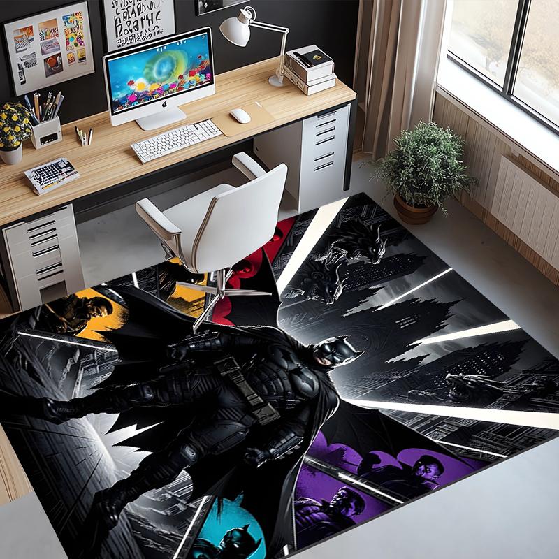 Batman Pattern Rug, Indoor/Outdoor Mat, for Picnic, Gameroom, Bedroom, Office, Living Room, Home Decor Carpet, Birthday Gift