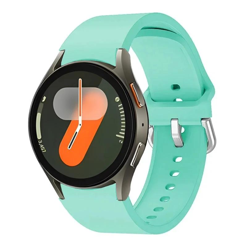 Oryginalny Silikonowy Pasek Do Samsung Galaxy Watch 7/6/5/4 44mm 40mm 5 Pro Sportowa Bransoleta Galaxy Watch 6 4 Classic 47mm 43mm Pasek