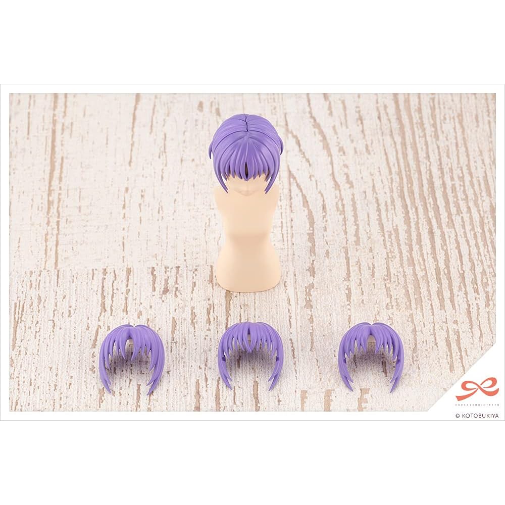 Kotobukiya After School Short Wig A Orange Purple 1/10 Scale Model Approximately 63mm