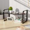 Desktop Bookshelf Desk Adjustable Shelf 2 Desktop Kitchen Spice Laptop Stand Shelves Black 30cm W X 20cm D X Rack, Storage, Height, Tiers, Stand,
