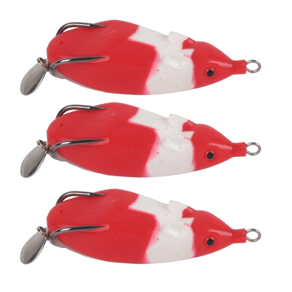3PCS Portable PVC Snakehead Lure Bait 7cm 5 Types Artificial Lure Bait Soft Simulation Lure Bait Freshwater Fishing