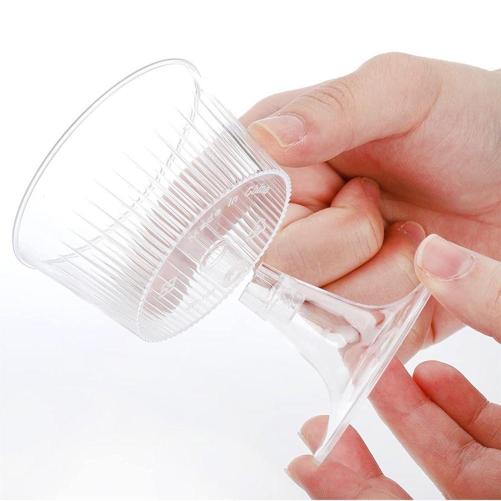10pcs Plastic Mousse Cup Elegant Pudding Cup Food Container Disposable Dessert Cups  Christmas Party