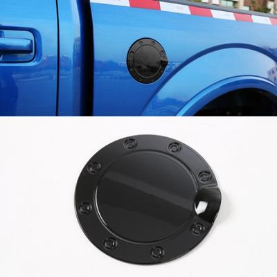 Black Fuel Filler Gas Cap Tank Door Decor Cover Trim for Ford F-150 F150 2015-20