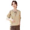 2026 Chiffon Sleeve Knit Top for Middle-Aged & Elderly Women