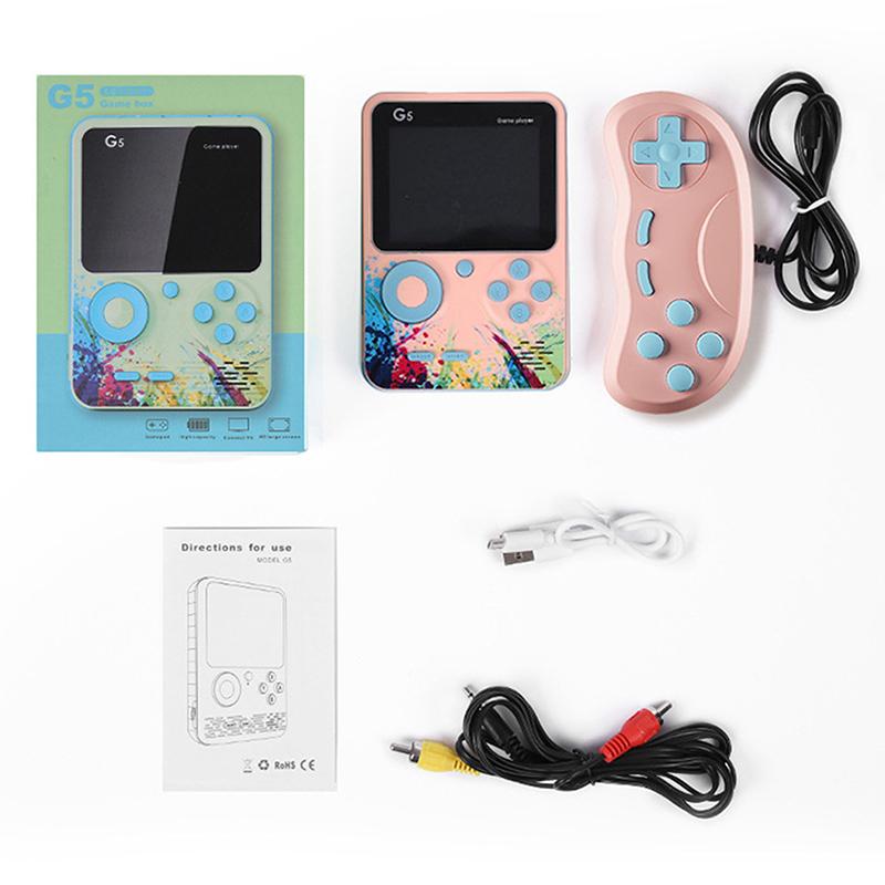 G5 Retro Handheld-Spielkonsole Mit 500 Klassischen Spielen 3,0-Zoll-Bildschirm Tragbare Wiederaufladbare Spielmaschine Kindergeschenk