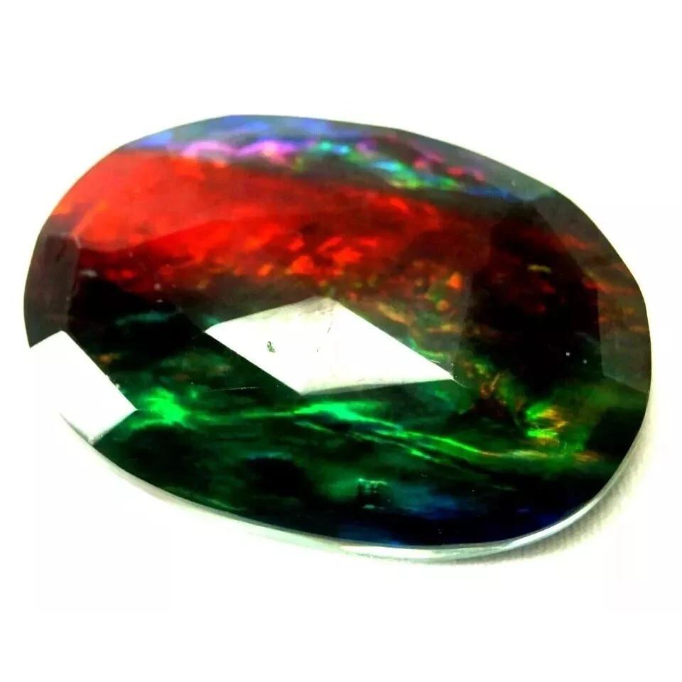 VVS Ammolite Like Opal Play With Color Natural Oval Cut 84-86 Ct Loose Gemstone