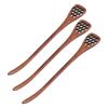 3Pcs Honey Dipper Reusable Wooden Carving Honey Spoon Mixing Stick for Home Kitchen