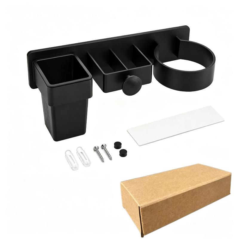 Hair Dryer Holder Wall Mount Hair Straightener Curling Plastic Storage Rack Multifunctional Tools Organizer Bathroom