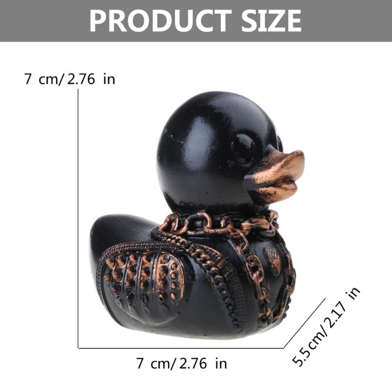Lovely Duckieville Duck Statuette Punk Rock Duck Statue Satanic Duck