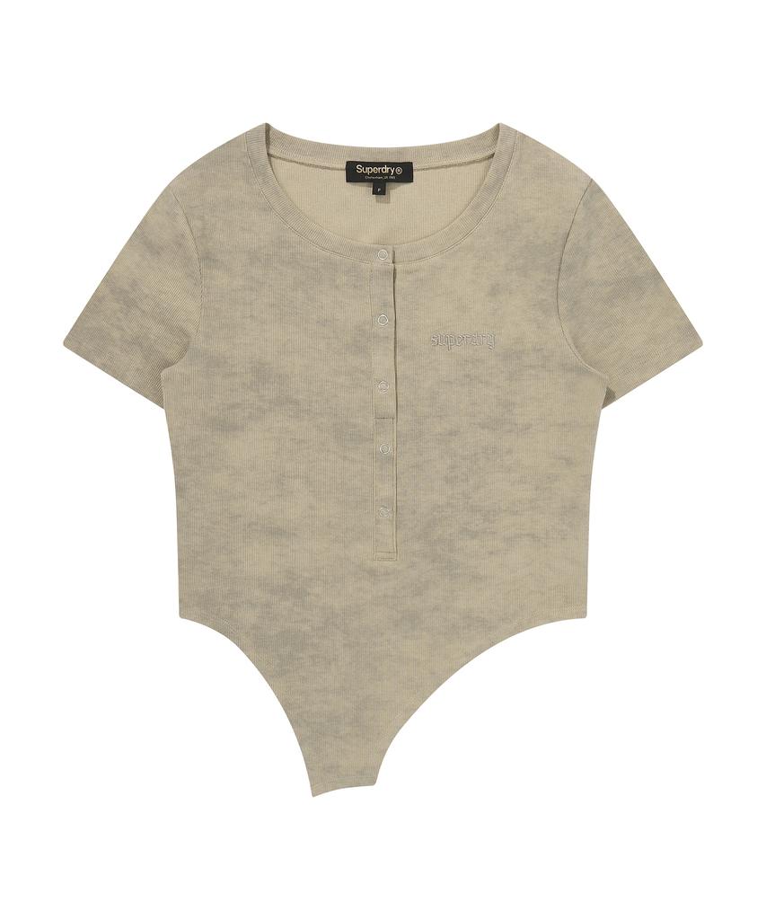 Syupeodeulai Women'S Henley Neck T-Shirt Beige Sdfivcq40Beg
